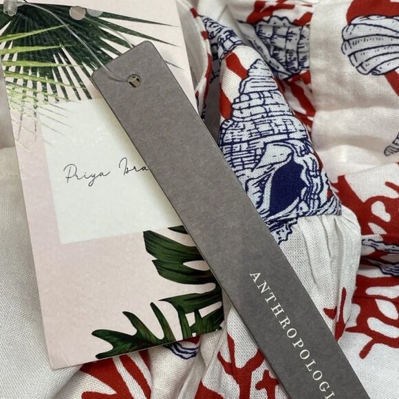 NEW PRIYA ISRANI X ANTHROPOLOGIE One-Shoulder Maxi Dress White/Multi Size L - Picture 4 of 6